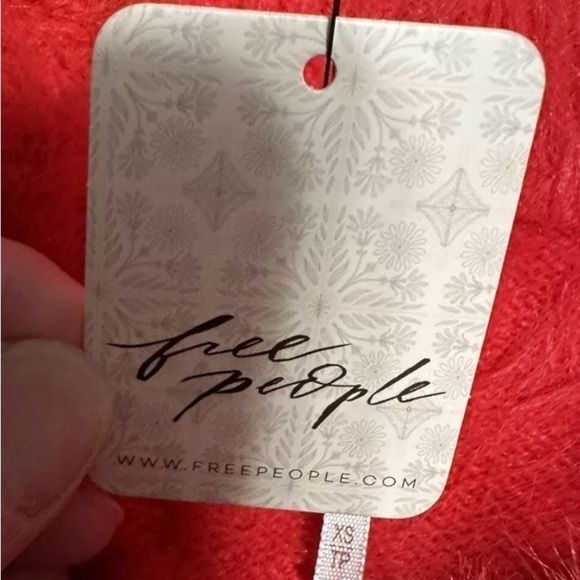 Free People Red Flurry Sweater, Size XS (v) - Picture 10 of 11
